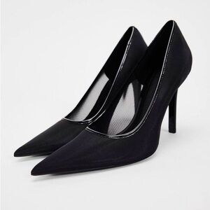 Zara Heeled Mesh Pumps, Size 11, NWT